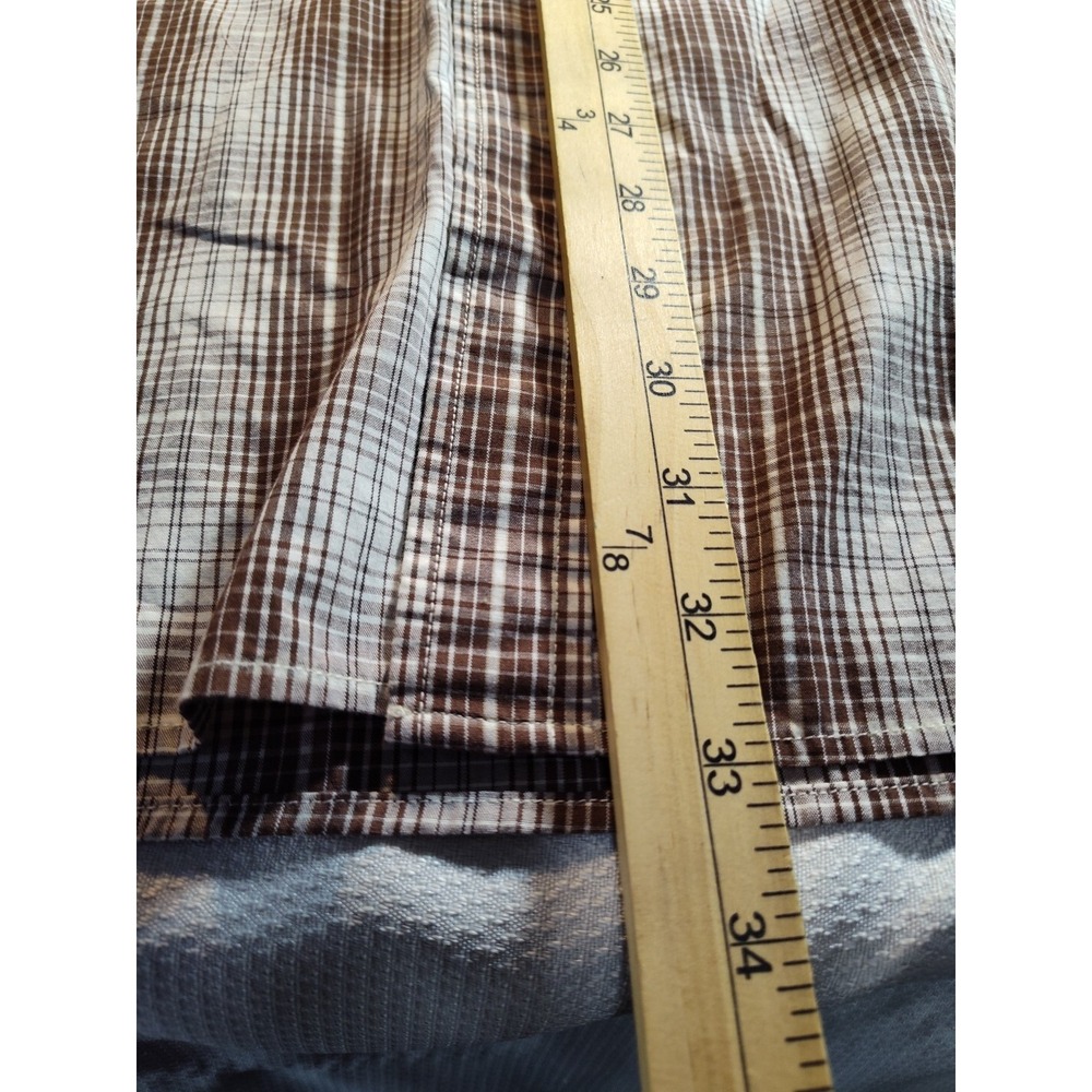 Pendleton Men's Large Button Brown Plaid Cotton L… - image 6